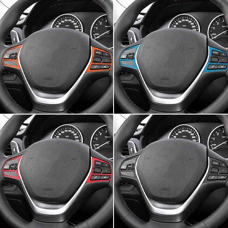 Made of Alcantara For BMW F20 F21 F30 F34 Car Steering Wheel Panel Trim Stickers Car Interior Protection Tuning Accessories