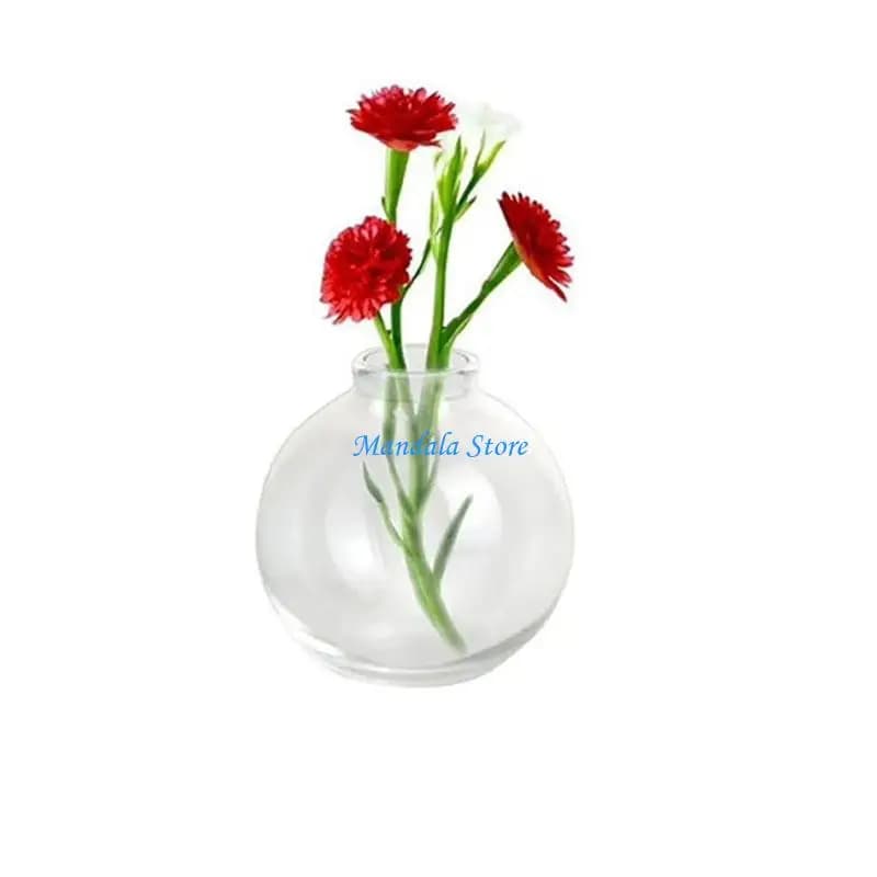 U2JC Refrigerator Decors Mini Vase Set, 8 Piece Flower Holder Magnets for Fridge Door and Kitchen Display Area