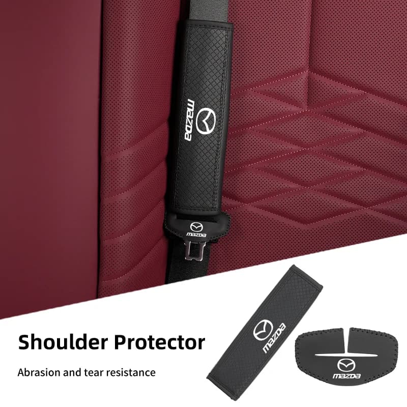 Car Seat Shoulder Pad Seat Belt Buckle Protector Cover Accessories For Mazda 6 3 CX5 5 2 323 CX7 Demio Atenza Axela MX30 CX30 CX