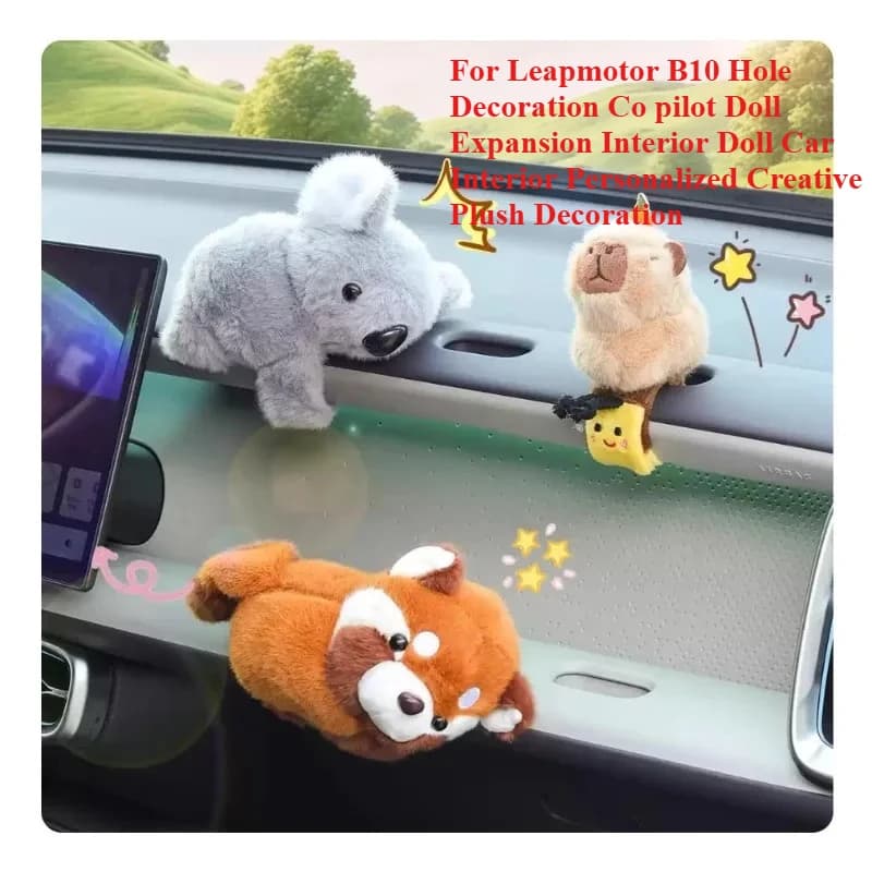 For Leapmotor B10 Hole Decoration Co Pilot Doll Expansion Interior Doll Car Interior Personalized Creative Plush Decoration