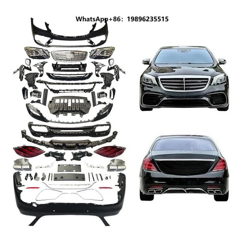 Car Modification Body Kit Upgrade S63 Front Bumper Fog Lights Headlights Rear Bumper Taillights-New for W222
