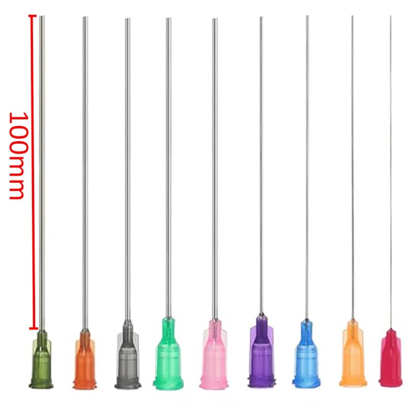 100mm Laboratory Extended Needle 14G 15G 16G 18G 22G 23G 25G Plastic and Stainless Steel Dispensing Needle For Refilling Ink,Oil