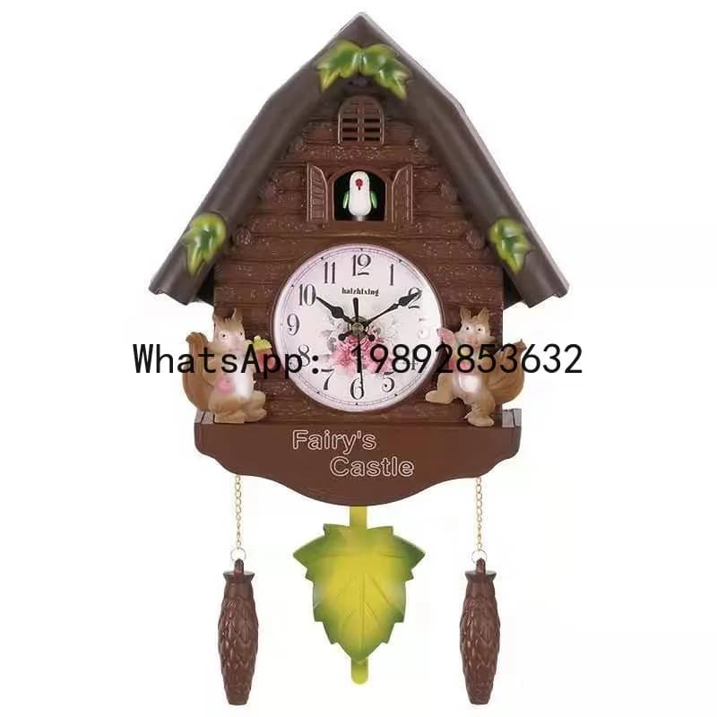 PYJ European creative cuckoo clock living room decorative wall clock wall clock