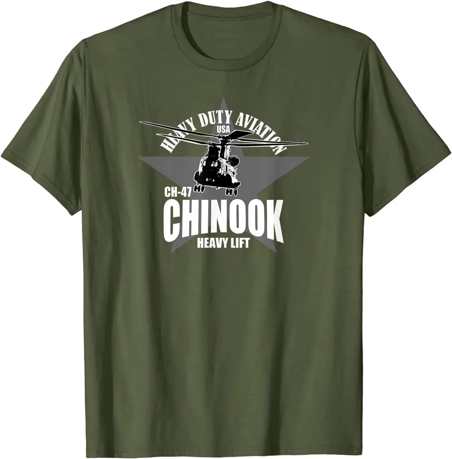 CH-47 Military Helicopter Gift Summer Cotton O-neck Short-sleeved T-shirt
