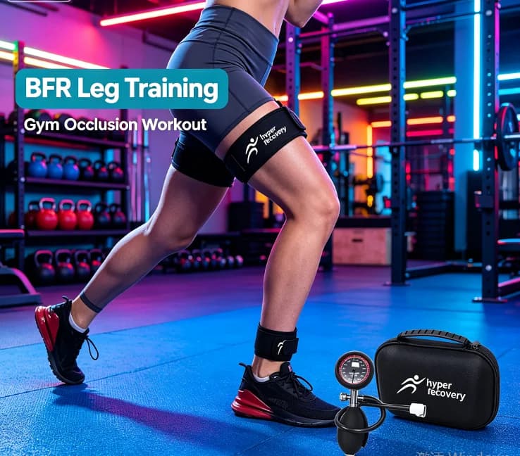 Portable Fitness Tools for Sports Rehabilitation BFR Blocking Cuff Hand Pump Kit Blood Flow Restriction Training Cuff