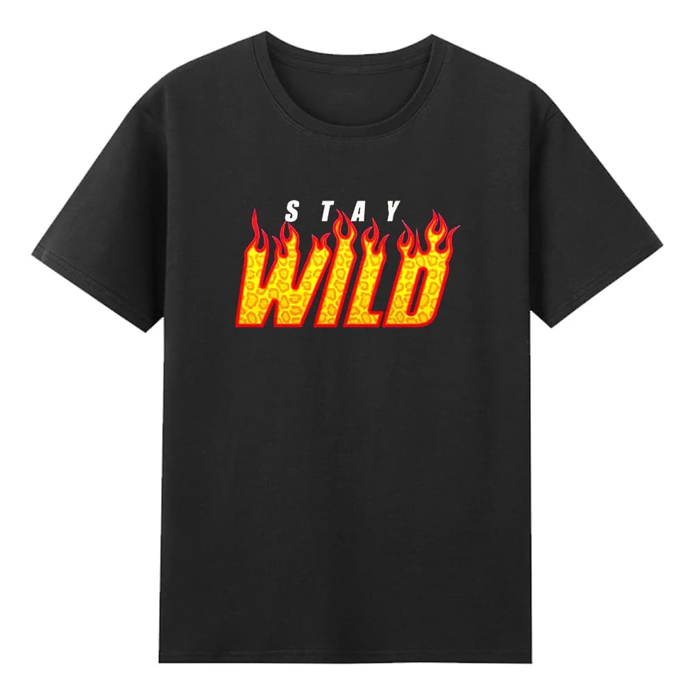 Ben Azelart Stay Wild Merch T-shirt Crewneck Short Sleeve Cotton Tee Women Men Streetwear Tops