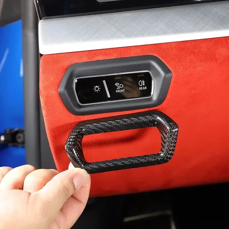 For Lamborghini URUS 2018-2023 Real Carbon Fiber Car Headlight Switch Control Panel Cover Trim Car Accessories Interior