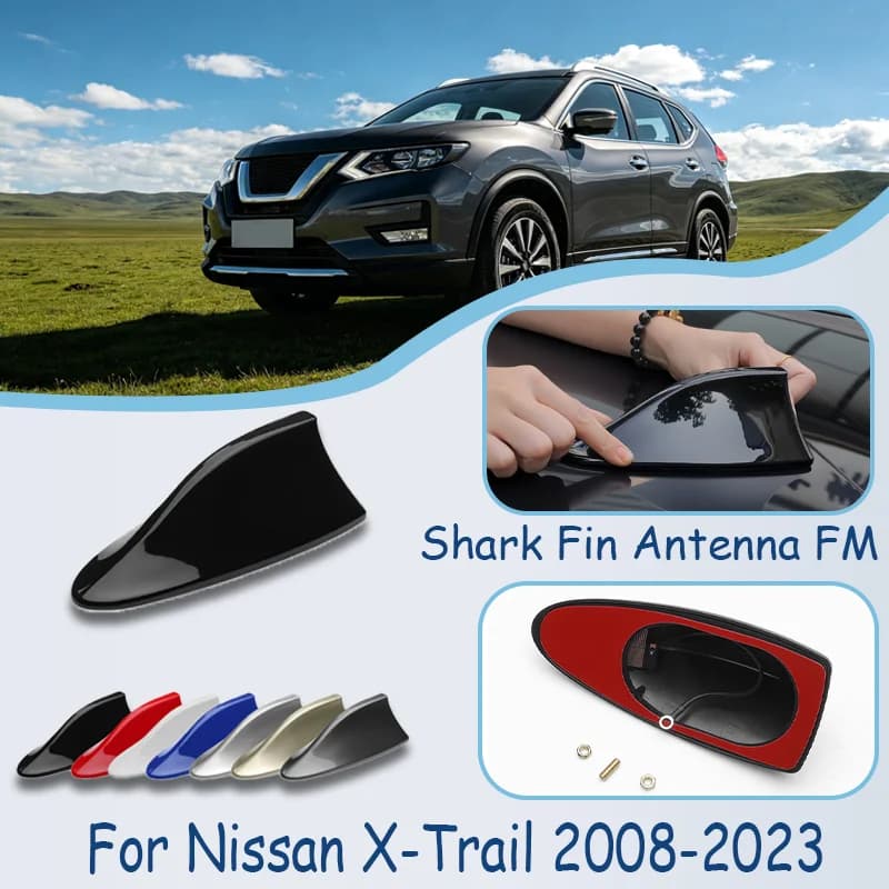 For Nissan X-Trail 2008-2023 Shark Fin Antenna, FM Signal Booster, Waterproof Radio Antenna, FM/AM Super Aerials car antenna