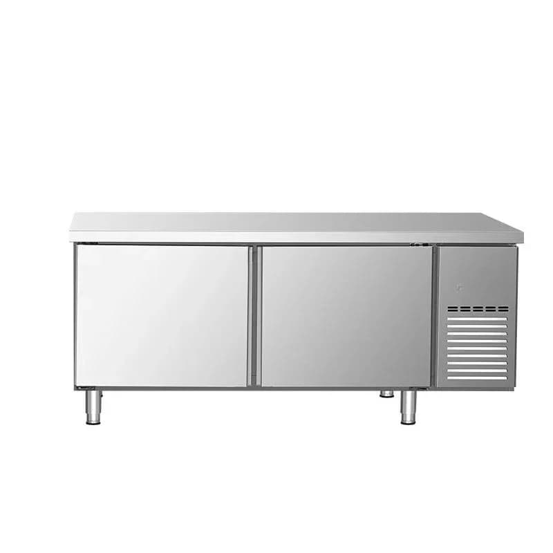 1.8 meters refrigerated and frozen console freezer commercial large-capacity flat-cooled copper tube workbench chopping board