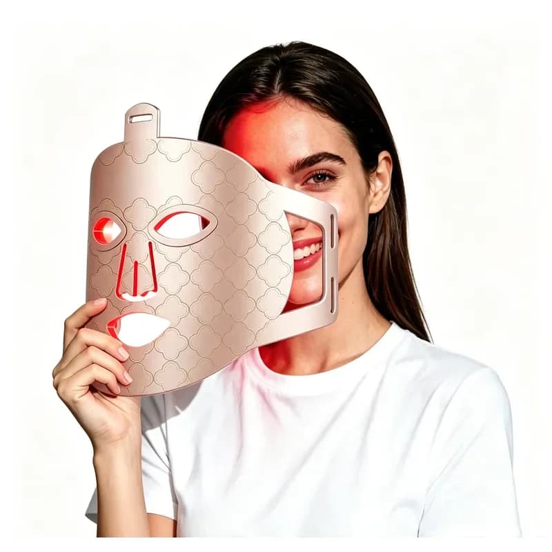 Rechargeable Silicone LED Face Mask for Red Light Therapy 660nm 850nm 7 Color Facial Care Device