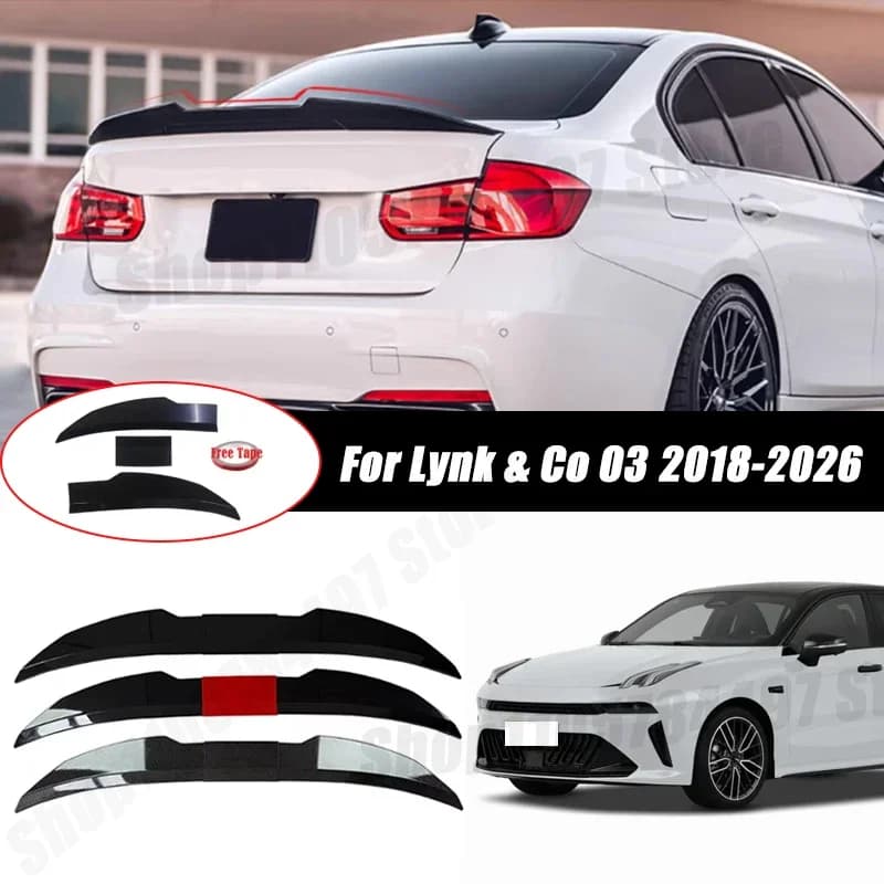 3pcs Sedan Rear Trunk Spoiler For Lynk & Co 03 2018-2026 Adjustable DIY Modified Trunk Spoiler Automotive Accessories
