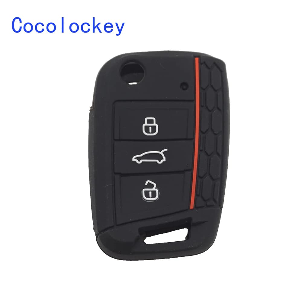 Cocolockey Silicone Car Key Cover Case Protect for VW Polo 2016 Golf 7 MK7 for Skoda Octavia Combi A7 for SEAT Leon Ibiza CUPTRA