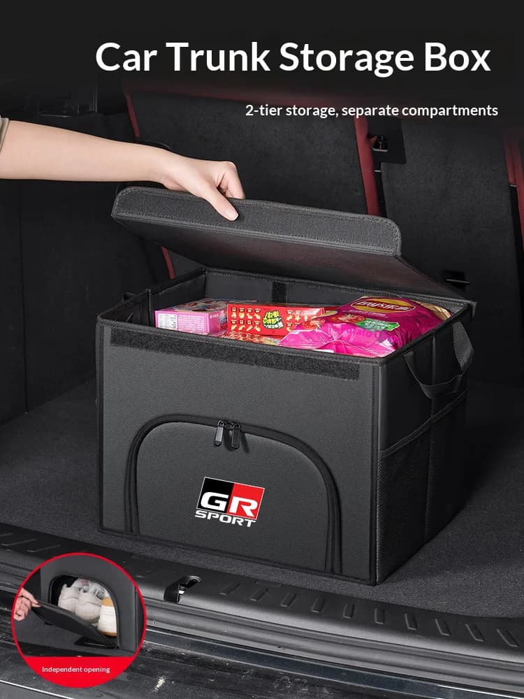 Car trunk large capacity Foldable storage box shoe storage organizing box For Toyota GR Sport Auris Camry Corolla Land Cruiser
