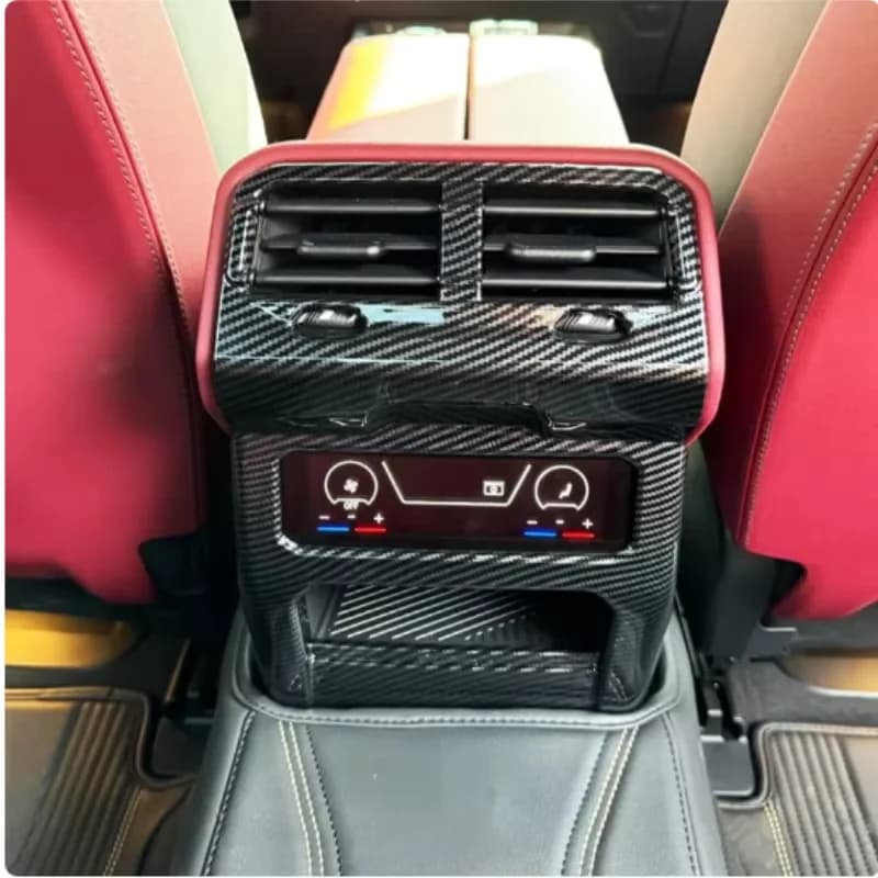 For BMW 5 Series G60 2024 2025 Rear Air Condition Vent Outlet Cover Trim Decoration Interior Accessories ABS Carbon Fiber