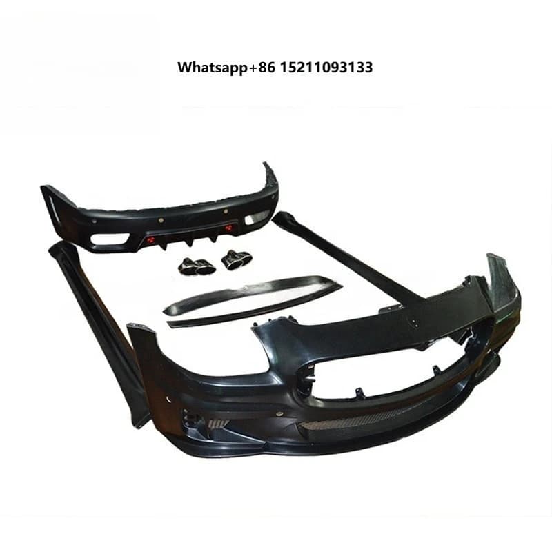 WD Style Fiberglass Body Kit For Quattroporte Front Bumper Side Skirts Rear Spoiler Bodykit