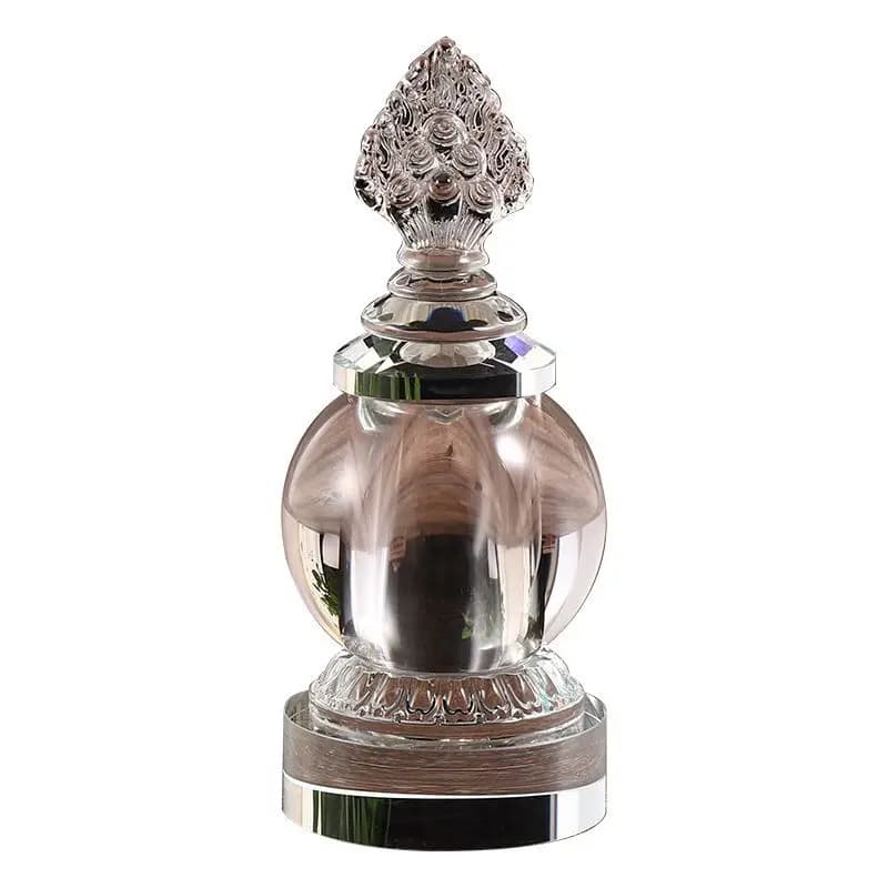 5.7inch Buddhist Supplies Crystal Stupa Nectar Pill Bottle Dagoba Decor