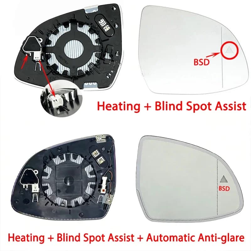 Auto  For BMW X3 F25 G01 G08 2014-2024 X4 F26 G02 X5 F15 G05 X6 F16 G06 G07 Dimming Heated Blind Spot Warning Rear Mirror Glass