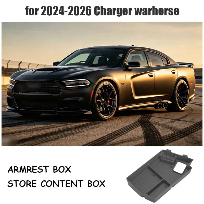 for 2024-2026 Charger warhorse armrest box storage box car multifunctional classification storage box