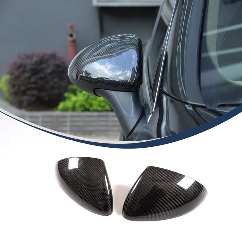 2 Pcs Real carbon fiber Side door mirror decorative cover Car exterior accessories Fit for Porsche Cayenne 2011-2023