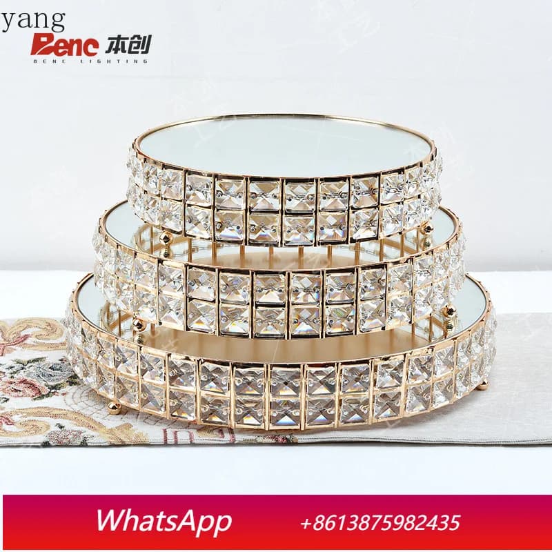 CX high-grade glass dessert table decorated with crystal fruit plate cake display stand