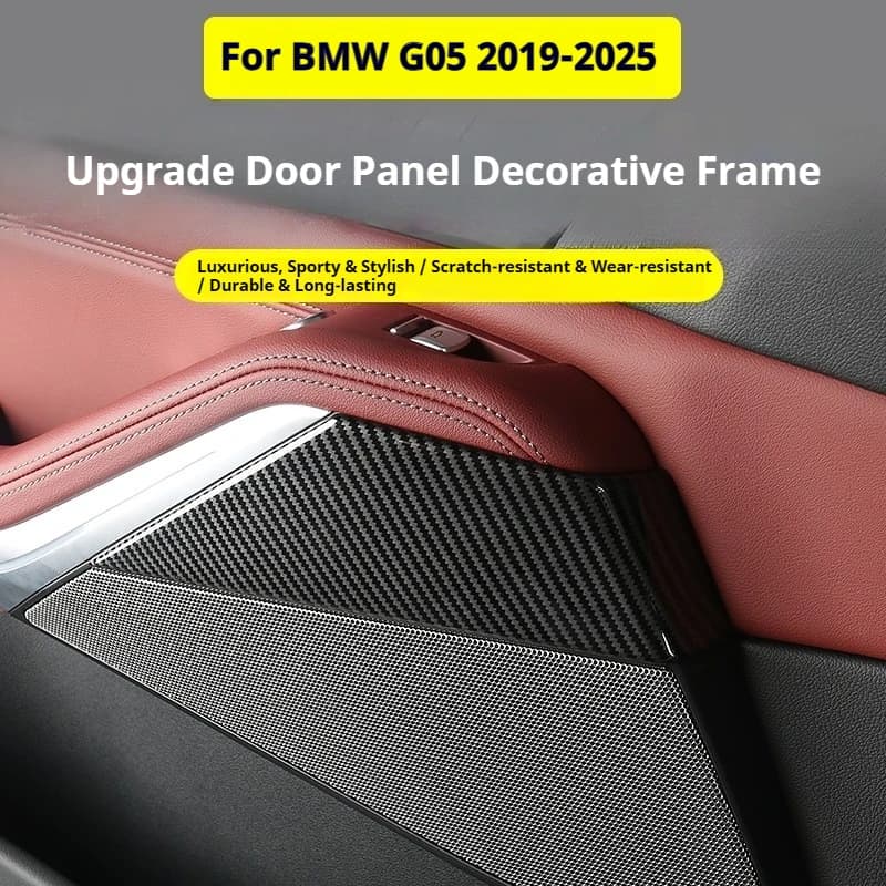 For BMW X5 G05 2019-2025Car Door panel wood grain ABS carbon fiber grain door decorative stickers interior modification stickers