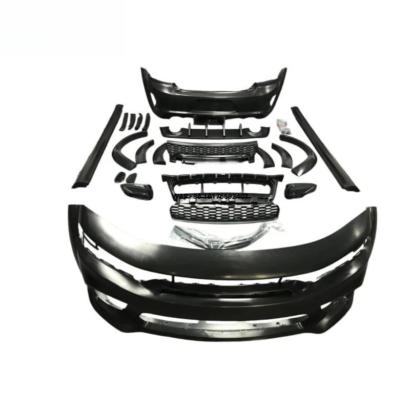 Charger PP Material Wide-body Kit, Suitable for 2015-2019 Dodge Charger Front and Rear Bumpers/skirts/fender Flares