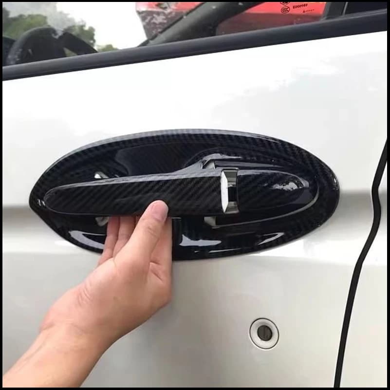 Car Styling For Honda Jazz Fit 2014-2018 Door Handle Bowl Cup Cap Cover Sticker Trim Auto Parts Accessories