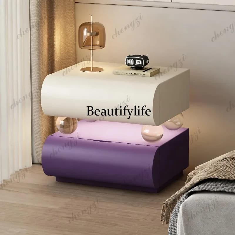 Trendy Bedside Table Bedroom Small Simple Corner Bedside Table Mid Century Modern Nordic Mesa De Cabeceira Home Furniture