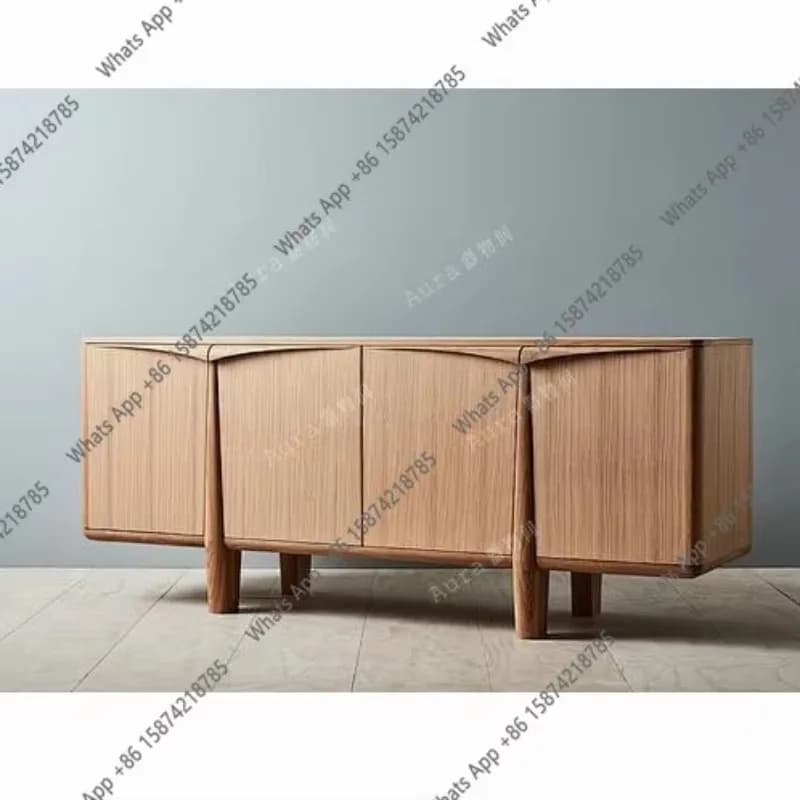 X40 French Solid Wood Dining Side Cabinet, Minimalist Living Room Storage Designer Living Room Aisle Entrance Cabinet