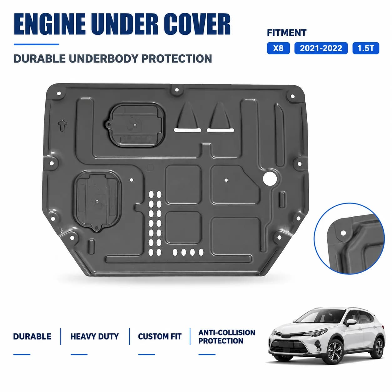 Custom Fit Engine Guard For SEHOL X8 2021-2022 1.5T Heavy Duty Underbody Protection Anti Collision Design Road Debris Defense