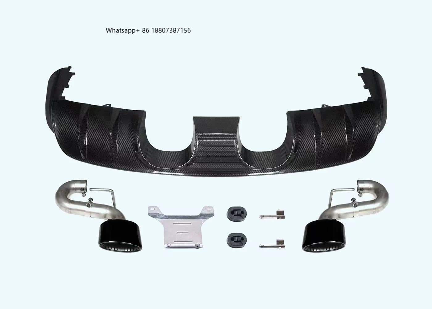 New 18-25 for Cayenne 9Y0 Dry Carbon Fiber Bumper with Exhaust Rear Lip Bolt-On Retrofit Upgrade-Yaochi Brand 1 Year Warranty
