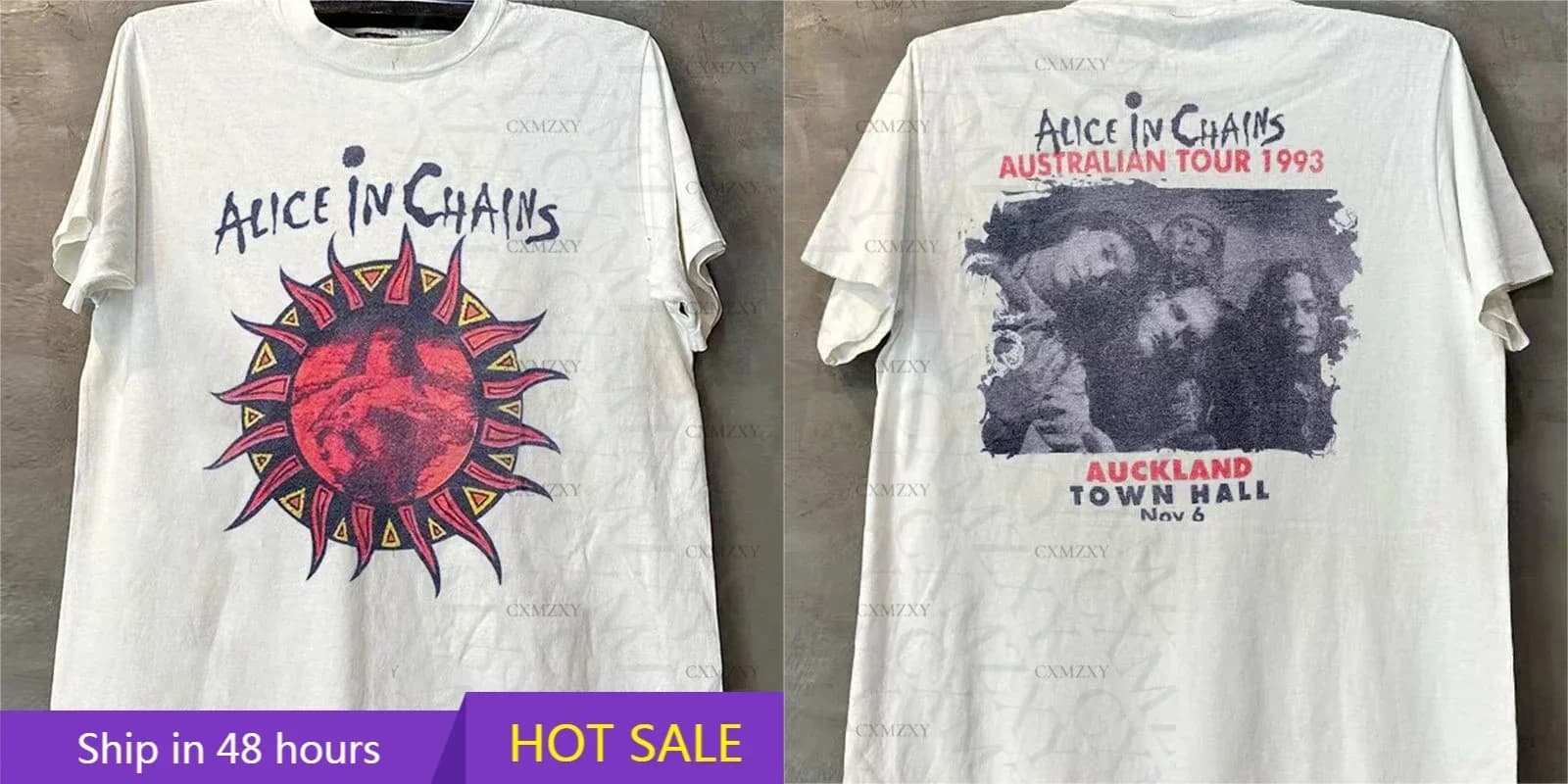 Alice in Chains Band Men's Summer Cotton Casual Sports Comfortable Short Sleeve T-Shirt Post-punk Trend Crew Neck T-Shirt
