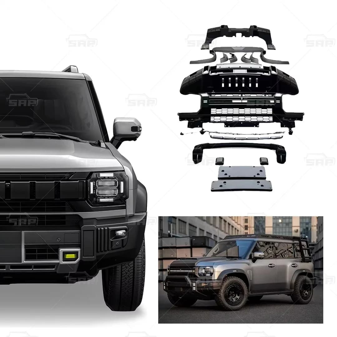 Shamo Auto Parts Bodykit Modification Kit Rear Spoiler Front Bumper Grille Car Body Kit for Jetour T2 Body Kit