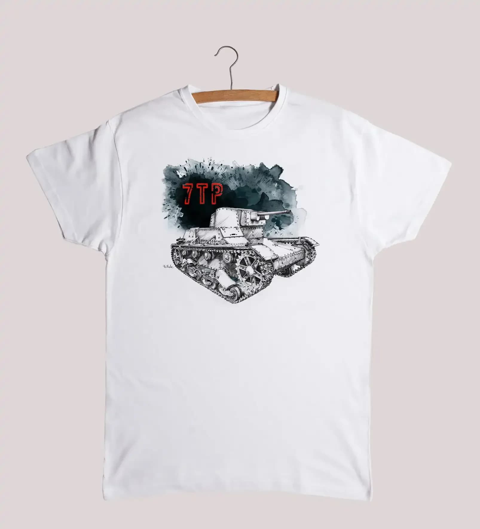 Polish Vickers 7TP Light Tank T-Shirt 100% Cotton O-Neck Summer Short Sleeve Casual Mens T-shirt Size S-3XL