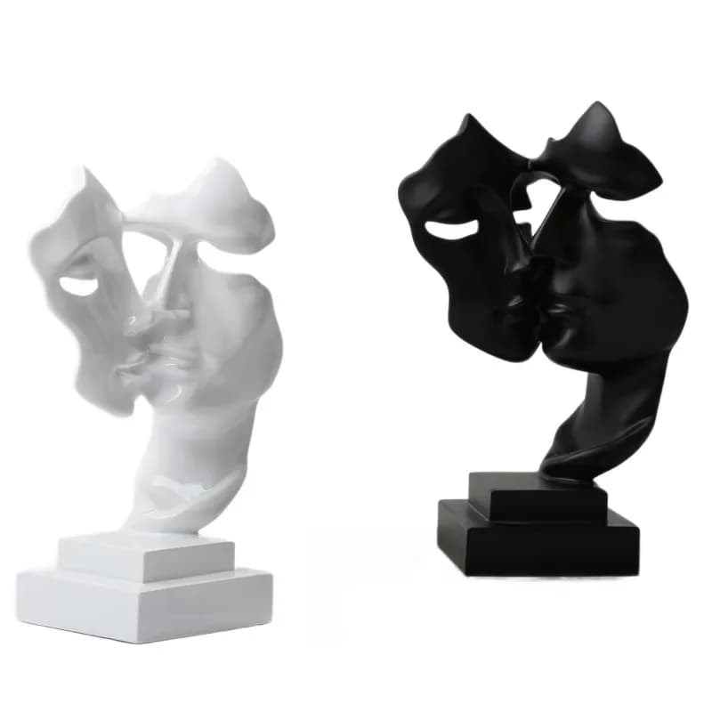 Creative Color Mask Character Ornament Desktop Bookcase Living Room Wine Cabinet Entrance Ornament Resin Crafts