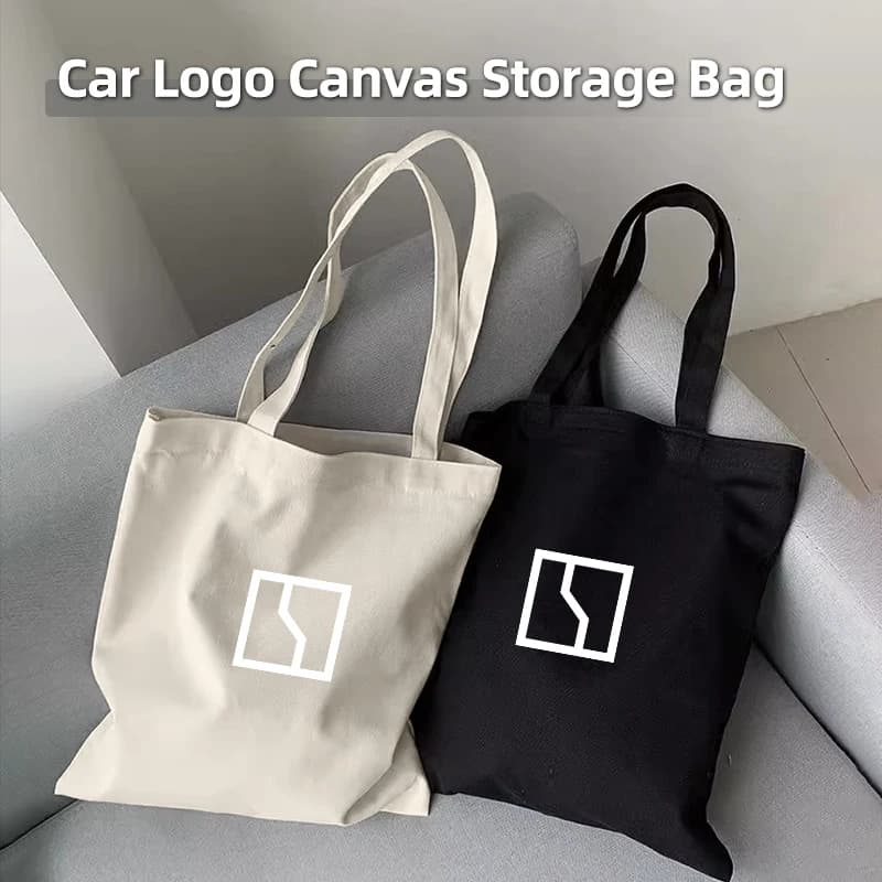 Car Logo Fashion Unisex Canvas Storage Bag Shoulder Bag For Zeekr X 001 009 2022 2023 2024 EV 2021-2023 Krypton