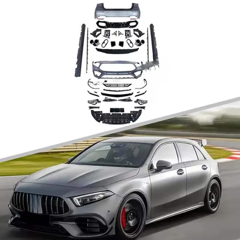 Car Accessories Factory Plastic Gloss Black Complete A45 Body Kit Set A45 W177 2019-2025 Hot Selling