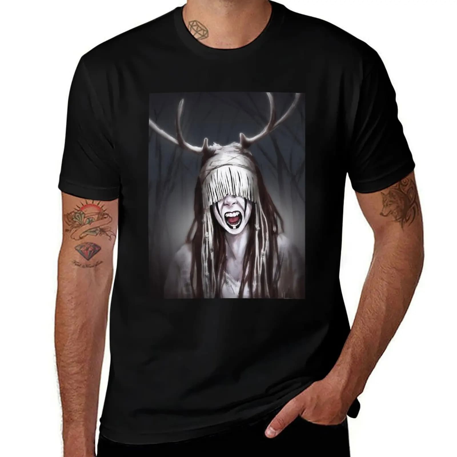 HEILUNG BAND METAL T-Shirt Work Basic Short Sleeve Top T-Shirt