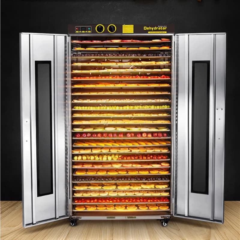 Large Capacity Double Door Electric Digital Food Dryer With 24 Trays Commercial Fruit & Vegetable Drying Dehydrator