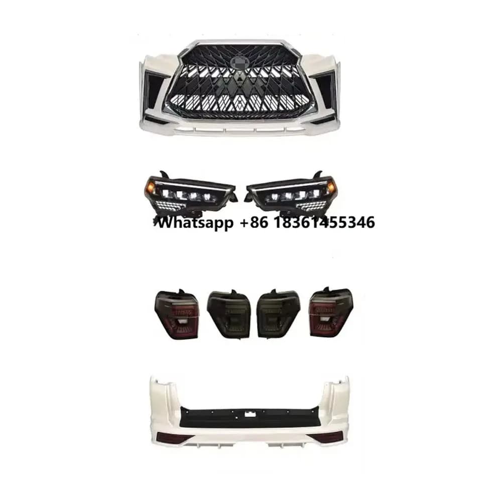 Upgrade Front & Rear Bumper Engine Hood Spoiler Body Kit  for 4Runner 2010-2017 New Condition