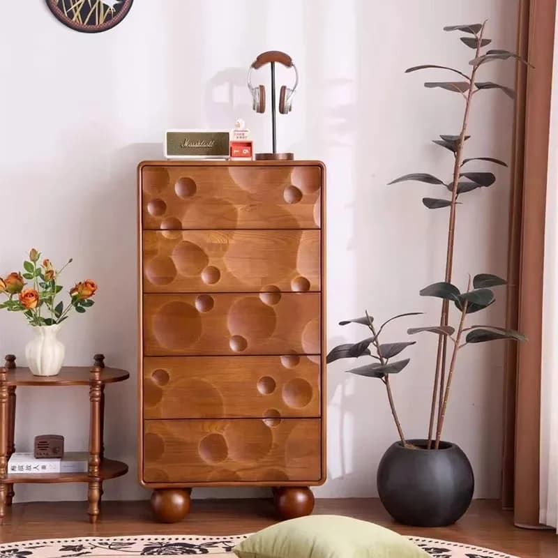 H1 all solid wood entrance, bedroom cabinet, storage storage, chest of drawers, simple and modern Chinese solid wood cabinet
