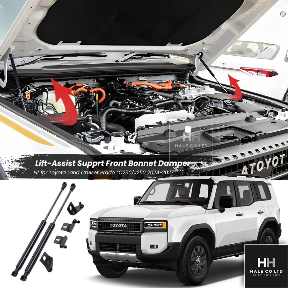 Assit Strut For Toyota Land Cruiser Prado LC250/J250 2024-2027 Front Engine Hood Damper Lift Support German Strech Auto Tuning