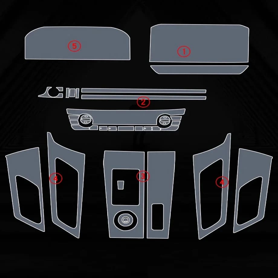 Tpu Transparent Film for Mitsubishi Outlander 2023 2024 Car Interior Protector Sticker Center Control Navigation Car Accessories