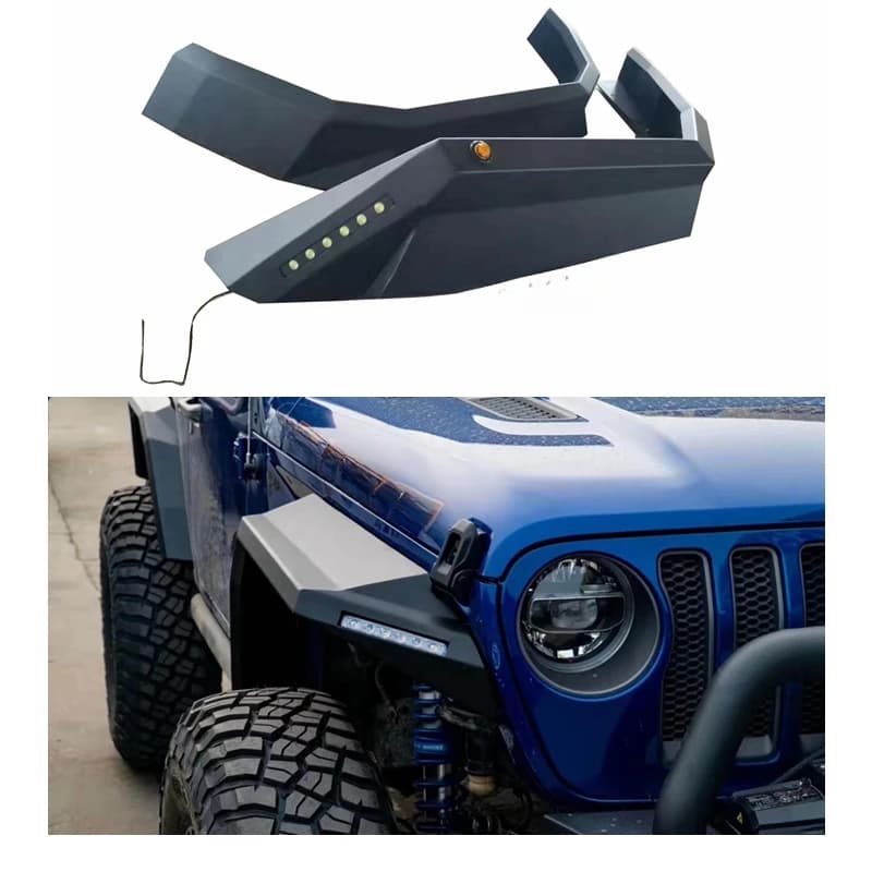 High Quality 4x4 Offroad Aluminium Steel Wheel Arch Fender Flares Body Kit Fit for Wrangler JL 2018+