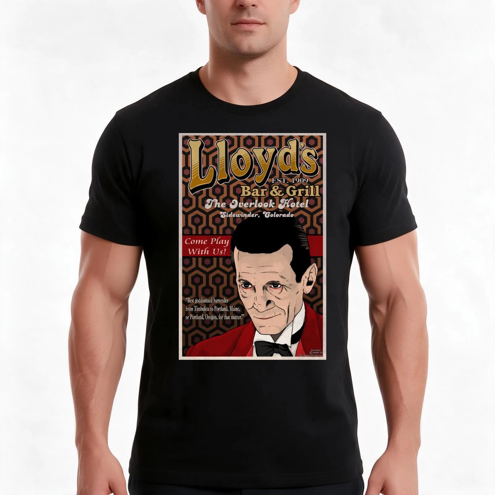 Lloyd's Bar and Grill T-Shirt, Summer Casual Cotton Tee, Oversized Streetwear Tops, Vintage Graphic Print, Unisex Men Women