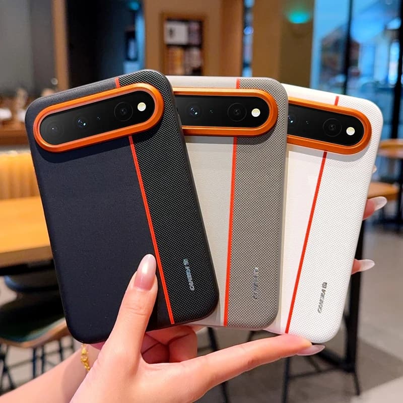 For HuaWei Pura X View Protective Phone Case PC Shell Line Color Collision Shockproof Back Cover