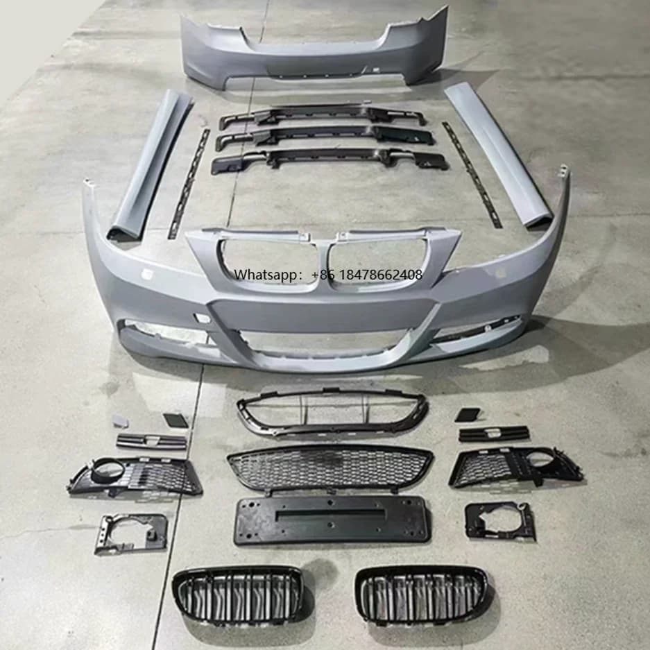M-Tech Sport Body Kit for  E90 3 Series 2005-2013 330i 328i 318i Front Rear Bumper Diffuser Spoiler Part PP Body  Accessory