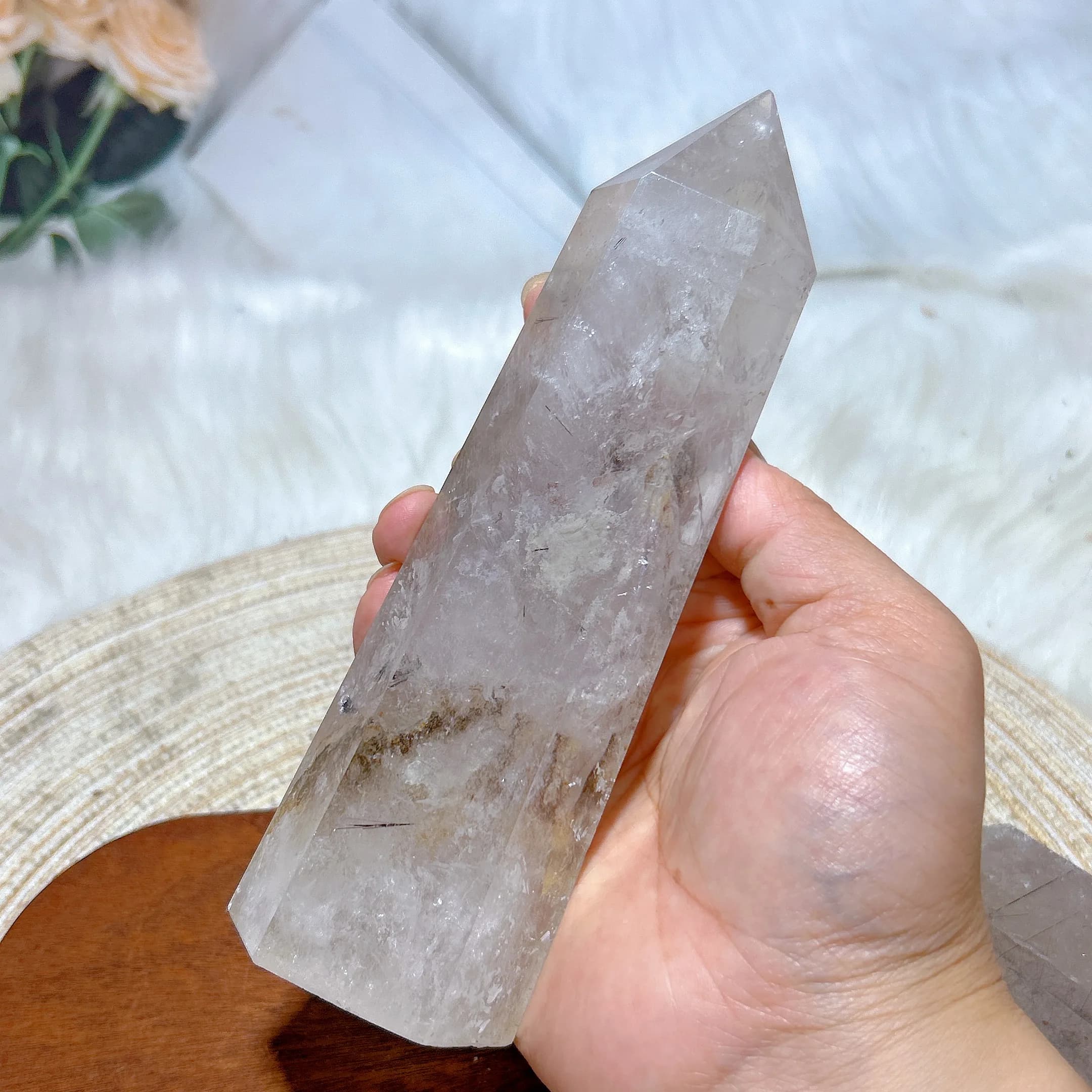 Natural Crystal Black Rutile Big Tower High Quality Healing Reiki Gemstones Mineral Energy Home Decoration Room Decor Gift