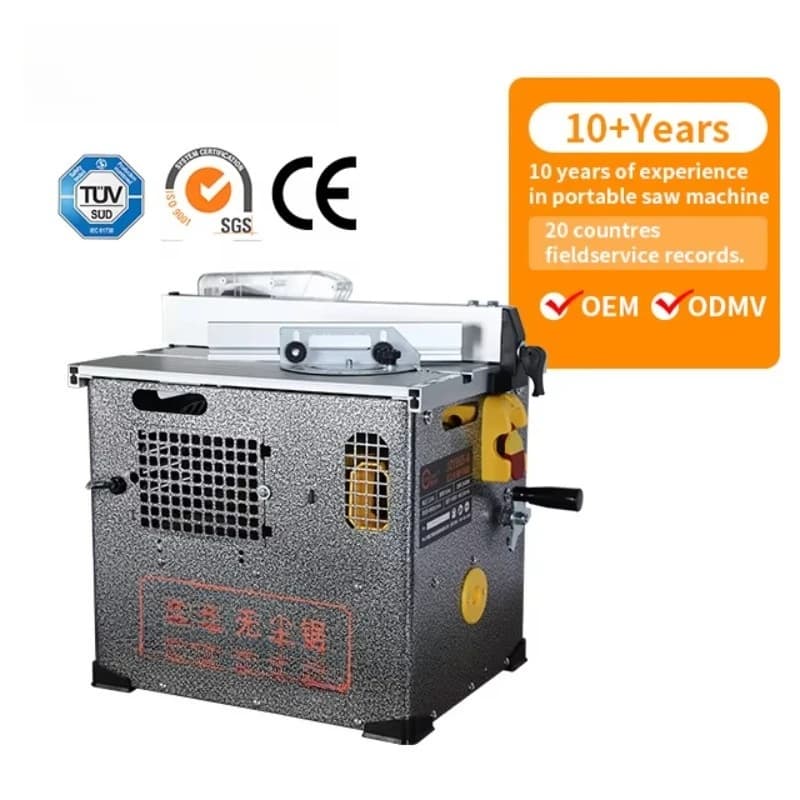 Fully Smooth and Flat Cutting Table Saw Machine with Dust Proof Safety Cover and Added Brushes Inside