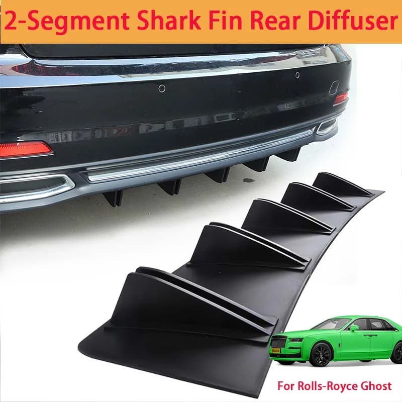 For Rolls-Royce Ghost Shark Fin Rear Diffuser Split Chassis Spoiler Auto Aerodynamic Parts Aerodynamic Modification